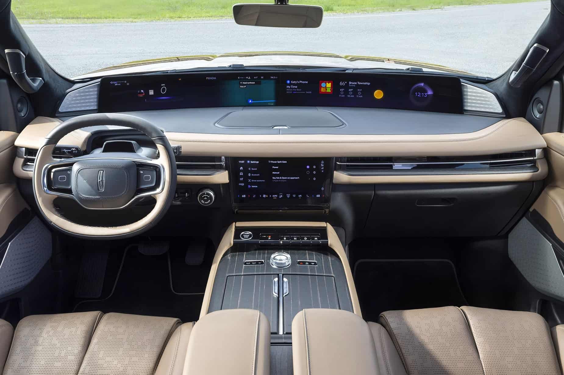 The fine interior detail of a Black Label Lincoln navigator with the Invitation theme